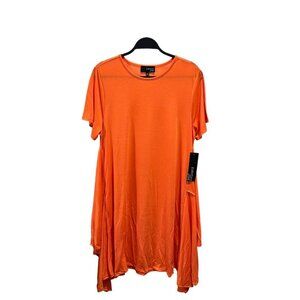 Evryday‎ Jane Womens Size L Orange Short Sleeve T-Shirt Dress NWT